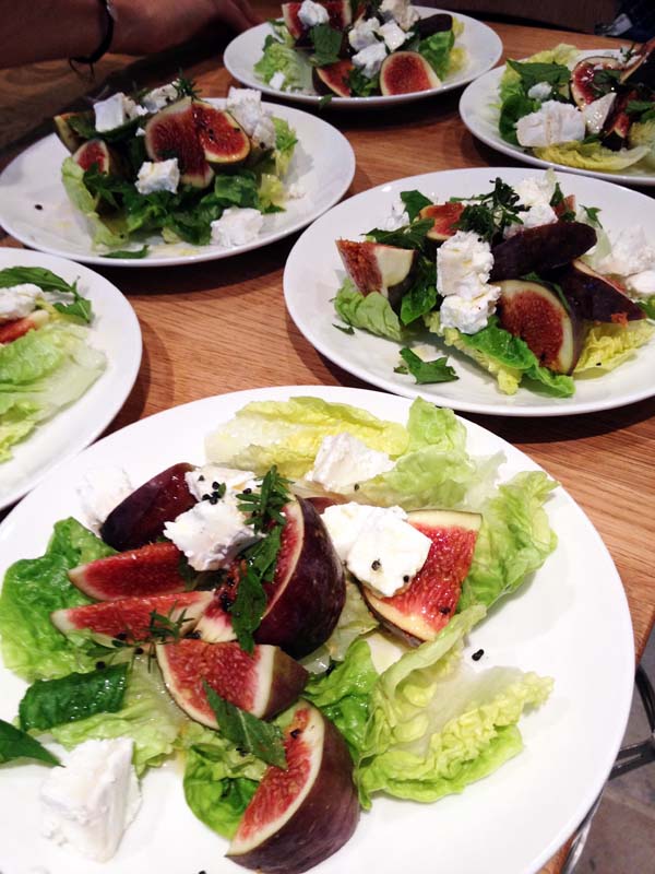 fig and goats cheese salad